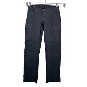 Kuhl Womens Kliffside Convertible Pants Charcoal Cargo Pocket sz 8R